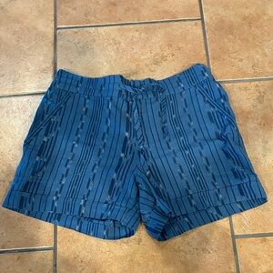 Prana Women's Blue Striped Shorts